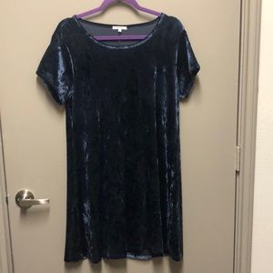Z Supply navy velvet large mini dress